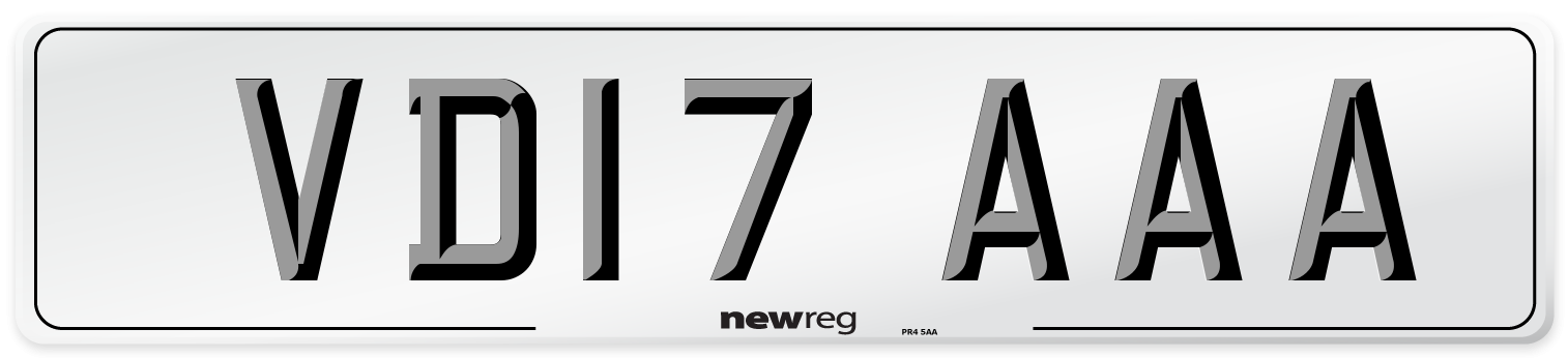 VD17 AAA Number Plate from New Reg